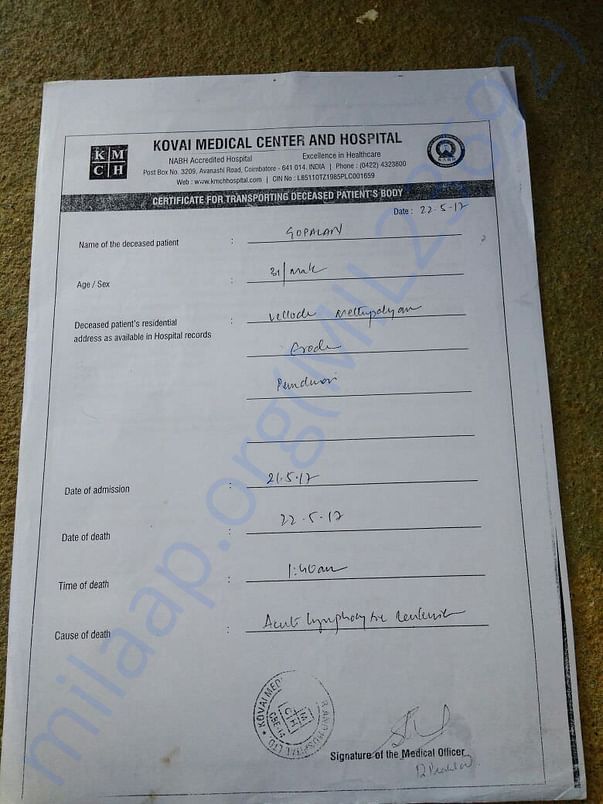 Hospital summary