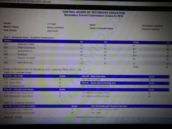 10th mark sheet. Please donate if you donate he is able to complete 12