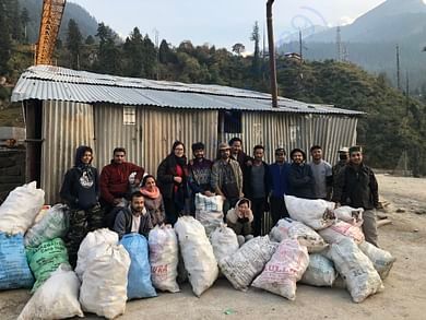Our recent cleaning campaign where 8000 plastic bottles collected.
