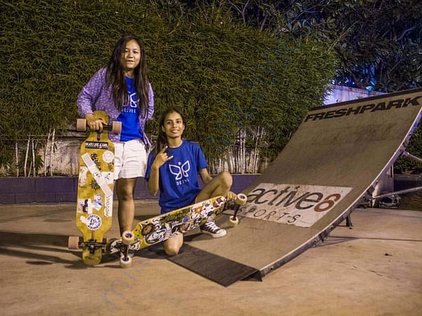 Behind the scene with long boarder Basica Salam