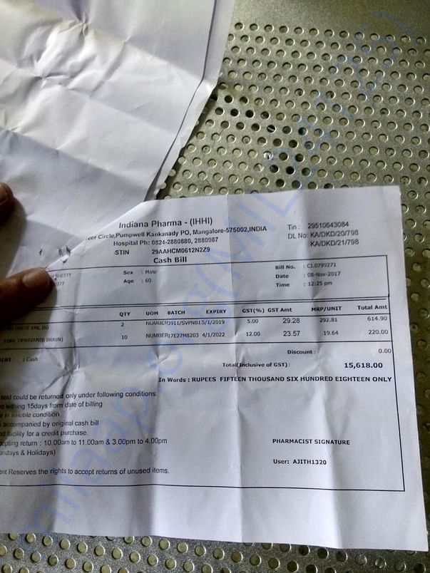 Pharmacy bills