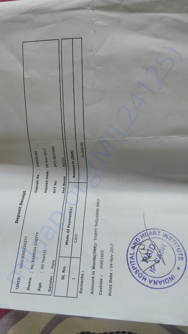 Deposit amount