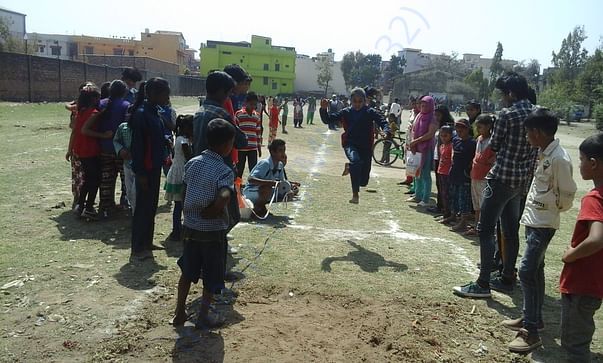 During a long jump event