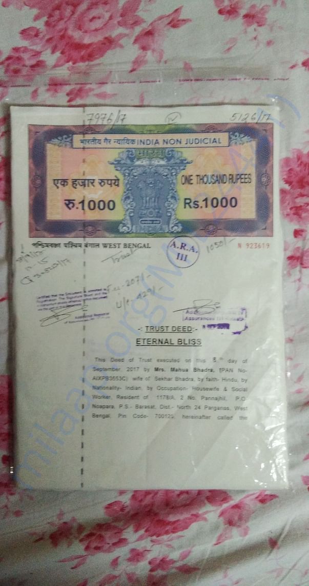 Deed of our organisation