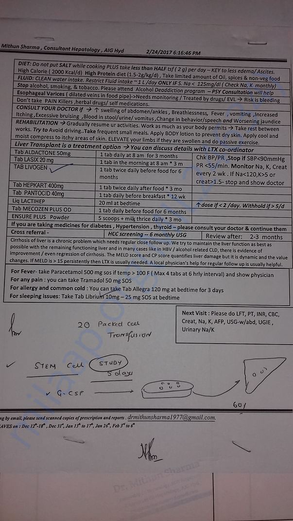 Doctors prescription