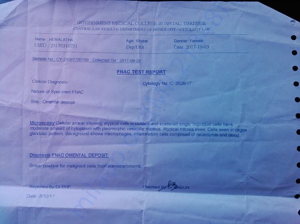 Pathology result