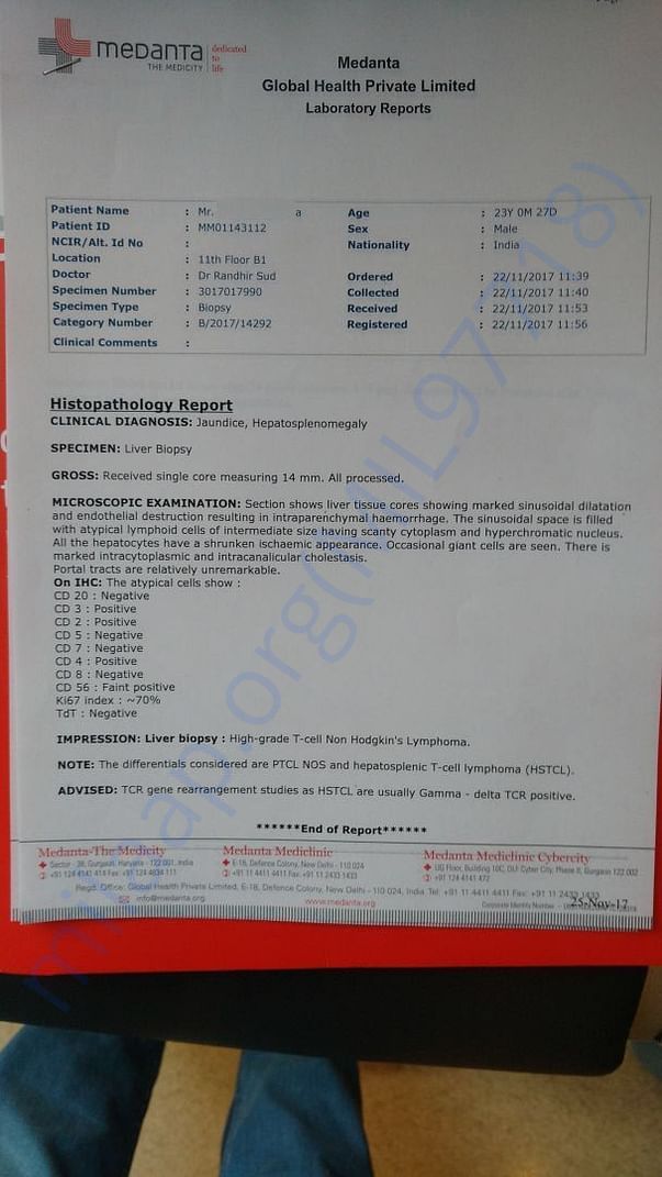 LIVER BIOPSY Report of patient
