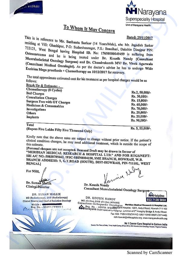 Estimation Letter