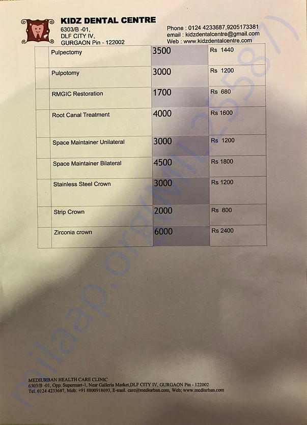 Subsidized Price List For Individual Dental Procedure( List-2)