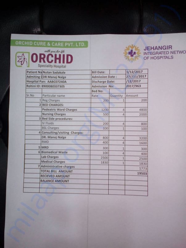 Hospital Final Bill