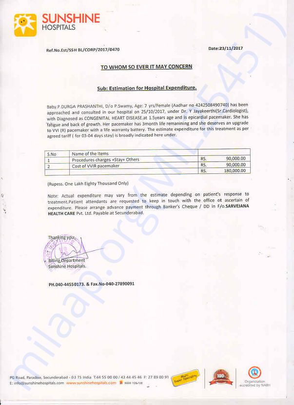 Estimation Letter