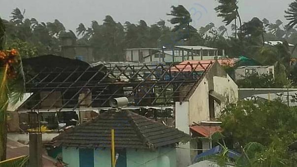 House destroyed by Ockhi Cyclone