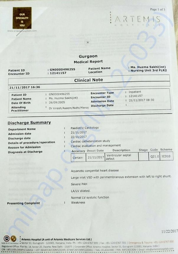Artemis Clinical Note
