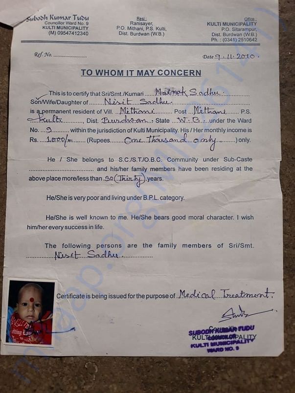 Income Certificate