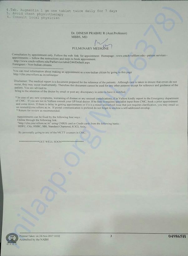 Medical report page 3