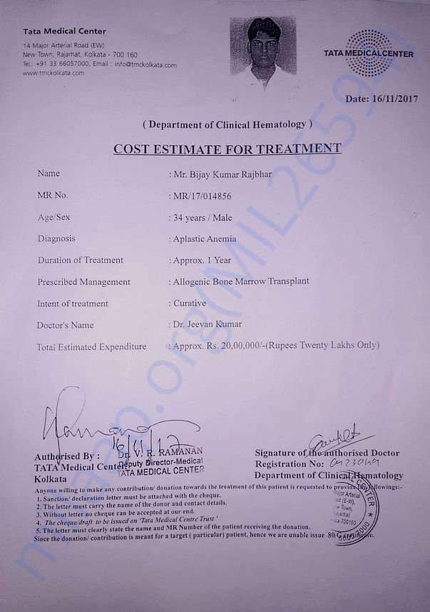 Cost Estimate For Treatment