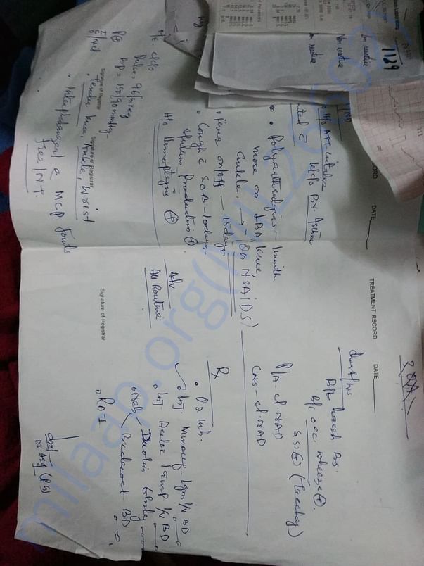 Treatment Record 1