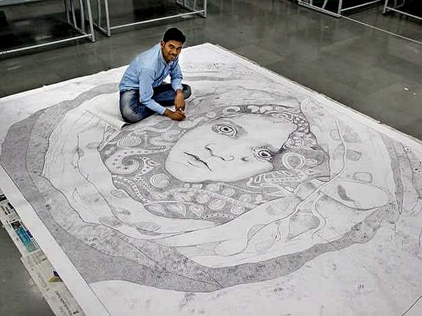 Conservation Of World Record Artwork- Largest Pen Dot Sketch