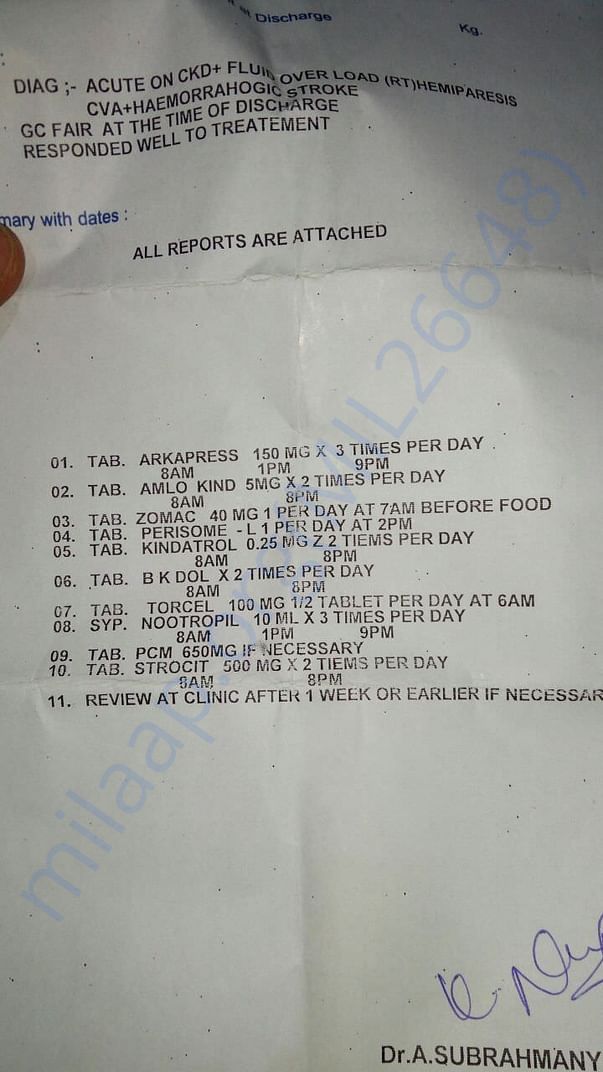 MEDICINE PRESCRIPTION