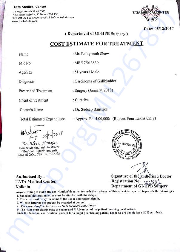 cost estimation for the final operation