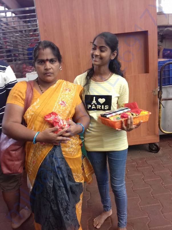 Neestha with her mother Geeta