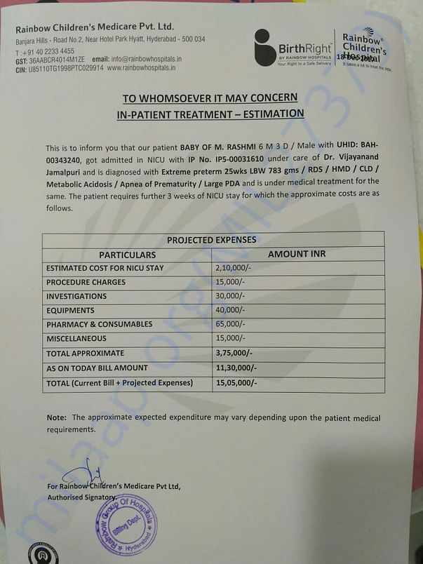 Estimation Letter