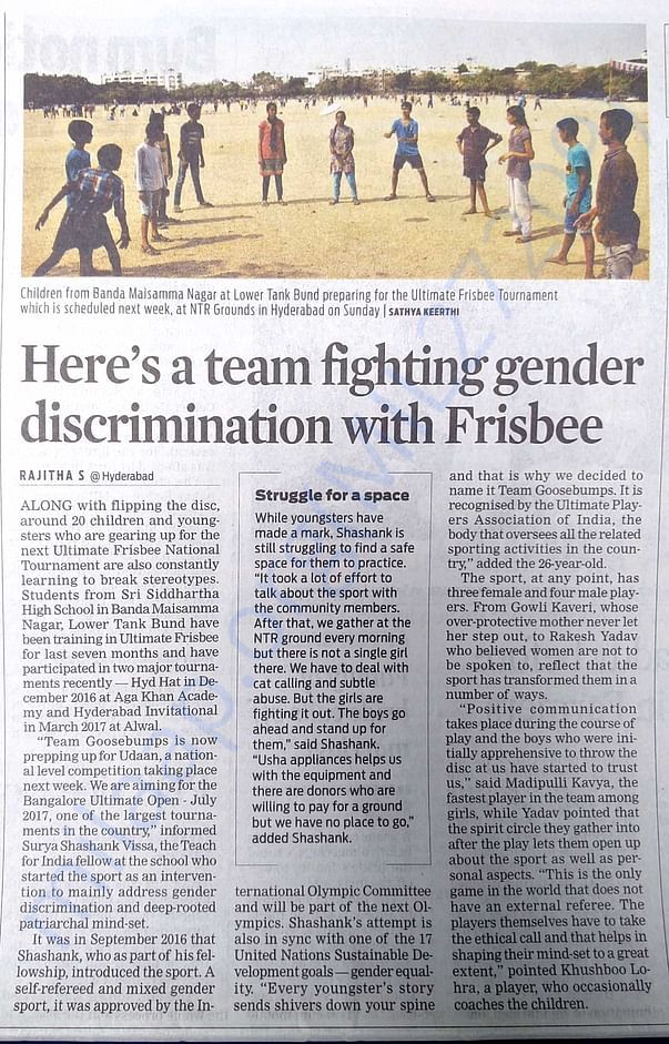 A story on our struggles featured on Indian Express (15th May edition)