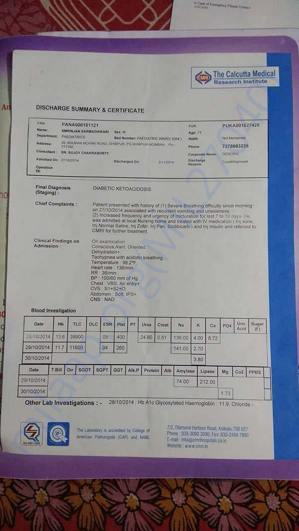 Latest Summary of patient with medical details