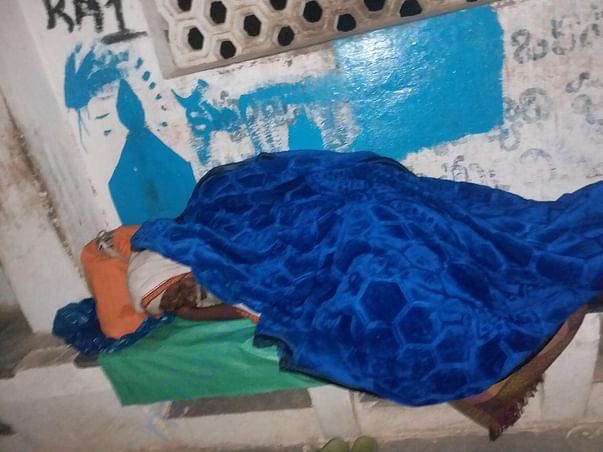 Blanket distributed to Homeless sleeping near road