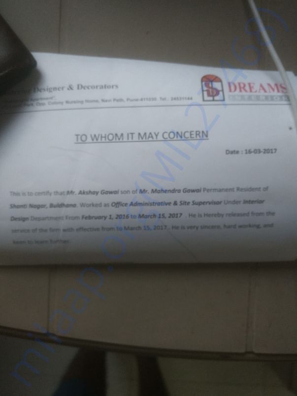 This is my office address and experience letter they gave me
