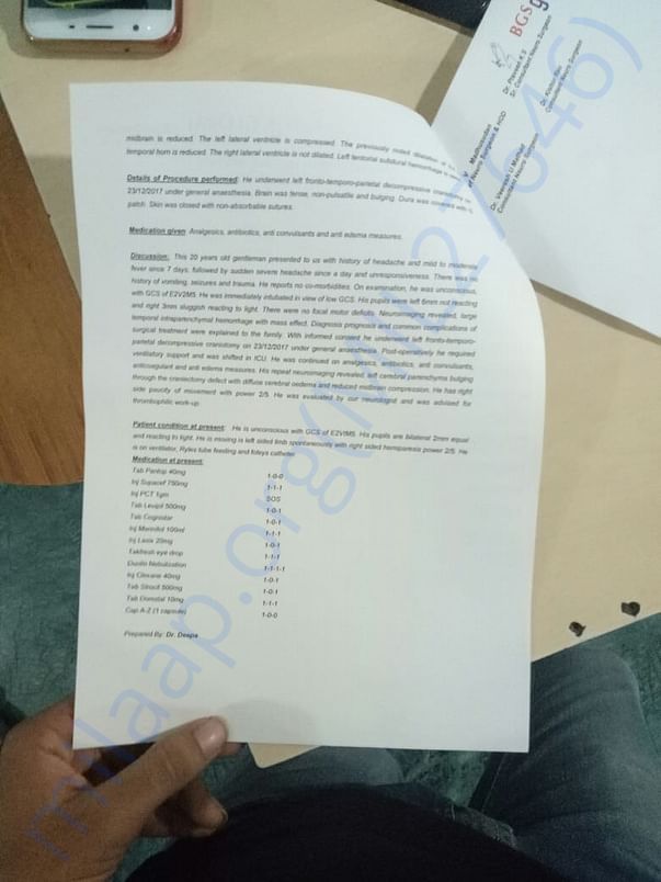 Next page of report