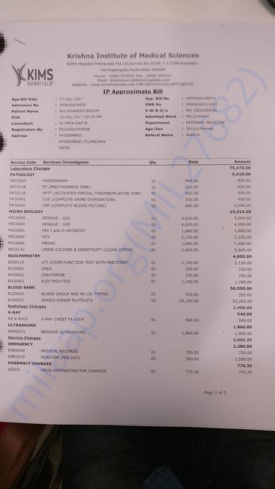 hospital bills