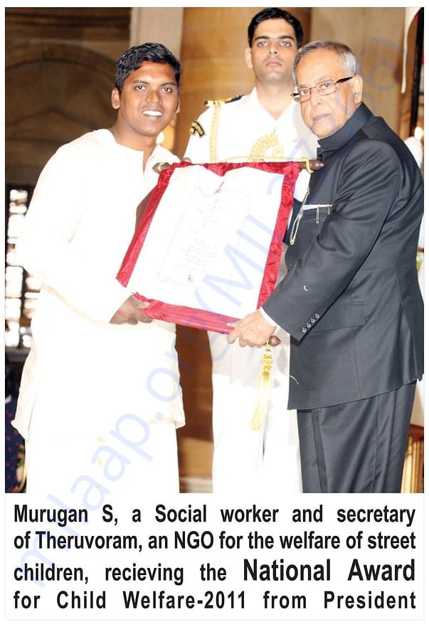 Honored by National Award from the President of India in 2011-2012