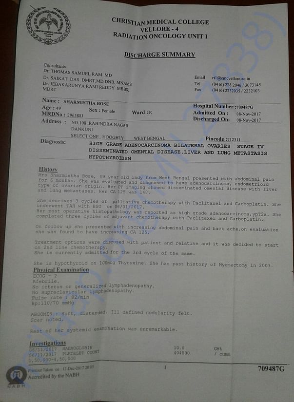Last discharge summary