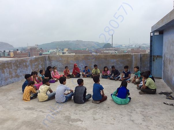 Students of Brighton School brainstorming ideas in Learning circle