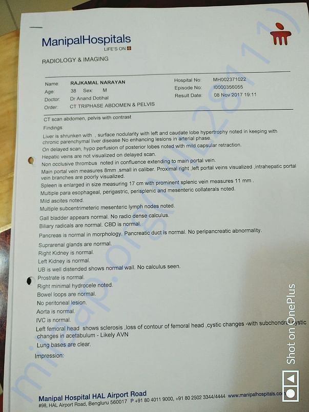 CT Scan Report Page 1
