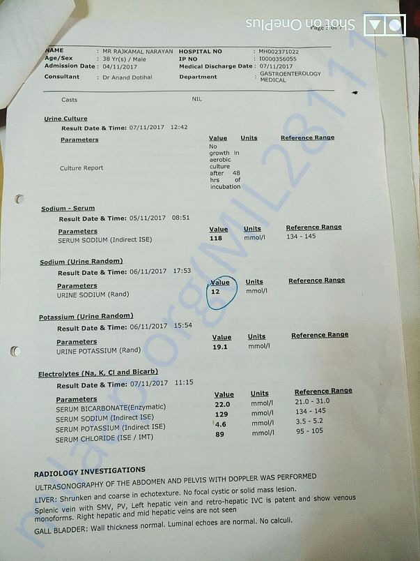 Ultra Sound Doppler Scan Report Page 1