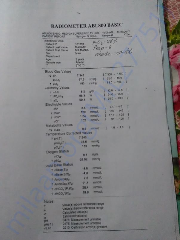 patient's medical report