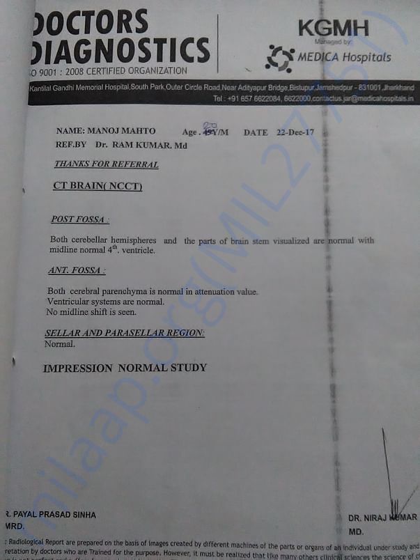 patient's medical report