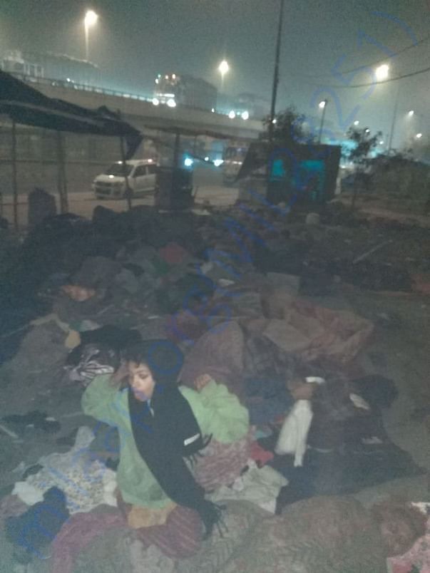 People Sleeping at Roadside