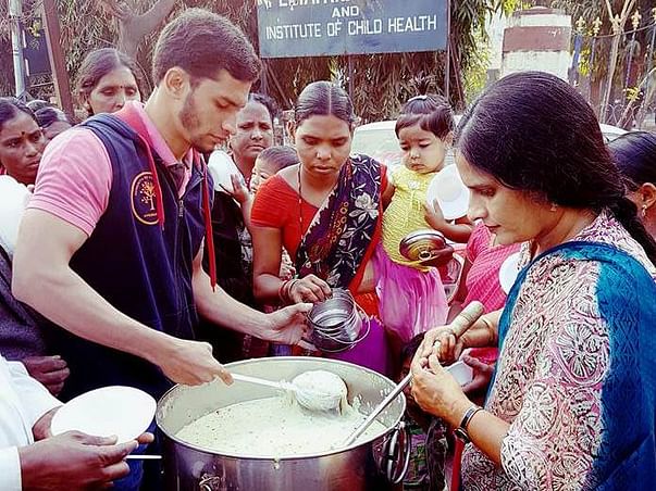 Help me serve daily free breakfast to 1000 patients in Hyderabad