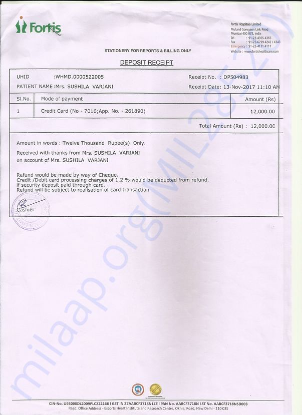 MRI at Fortis Hospital