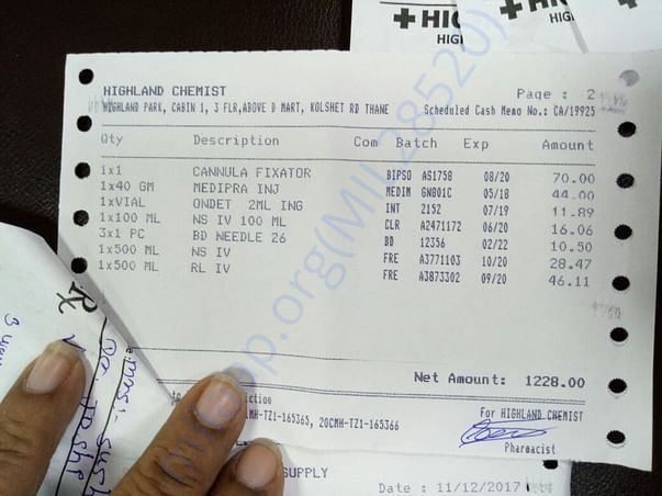 Medicine Bills