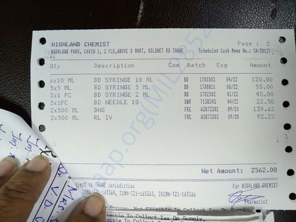 Medicine Bills