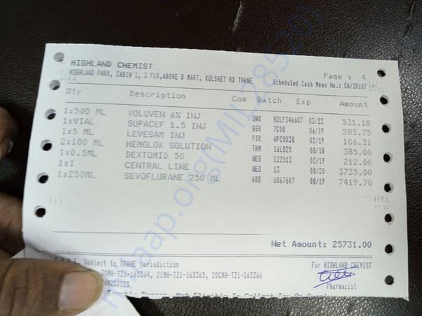 Medicine Bills