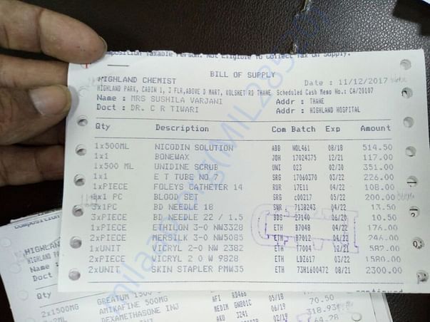 Medicine Bills