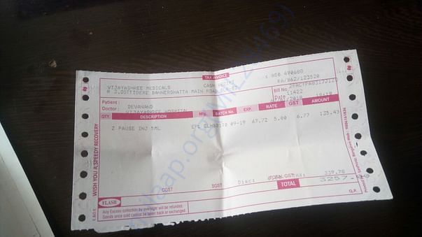 Medicine bill