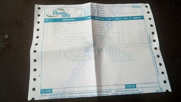 Medicine bill