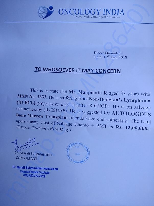 Suffering from Non-Hodgkin’s Lymphoma and Now I have been advised 2 mo