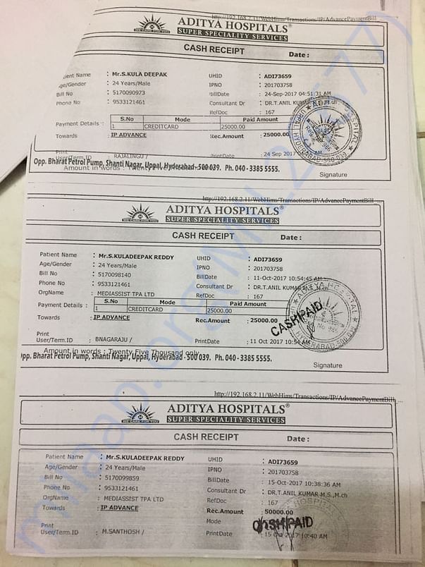Aditya Hospitals Bill1